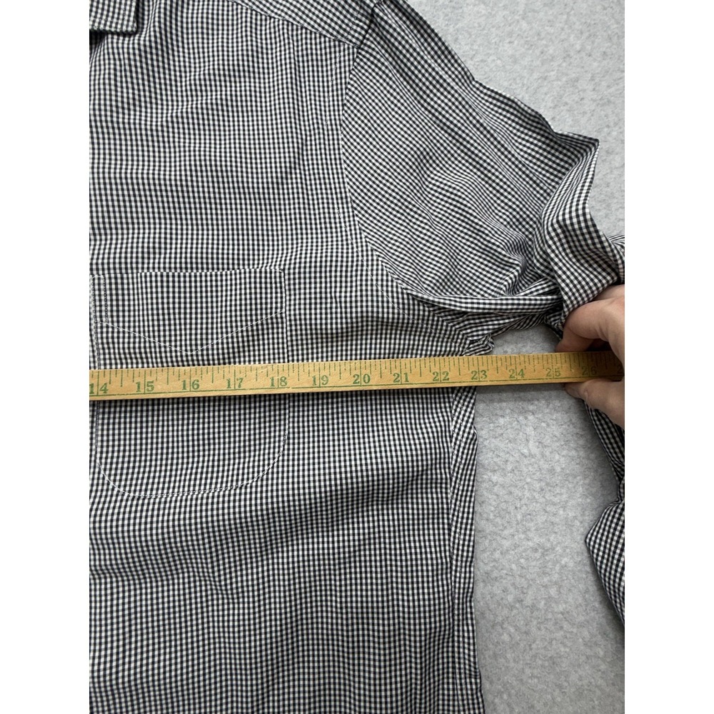 Gitman Bros Dress Shirt Mens 16.5 Black Gingham Regular Fit Long Sleeve Cotton - Picture 6 of 9